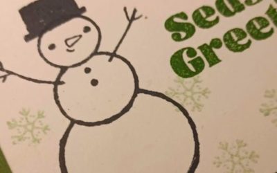 How to make a quick and easy Christmas card using the Snowy Wonder stamp set