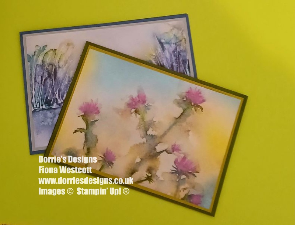 two sympathy cards made using Thoughtful Wishes patterned paper from Stampin' Up!