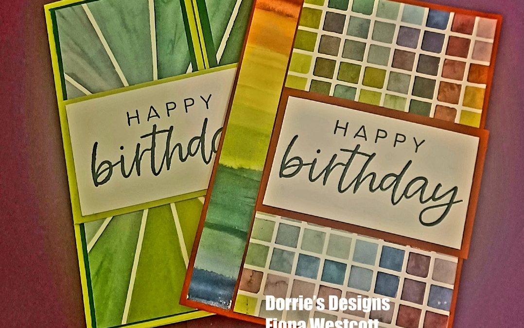 two quick fancy fold birthday cards using Full Of Life patterned paper