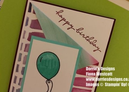 Corner fold birthday greeting card