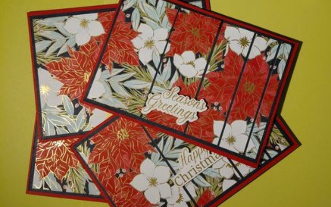 How I made 4 No Stamping Christmas Cards in 30 minutes