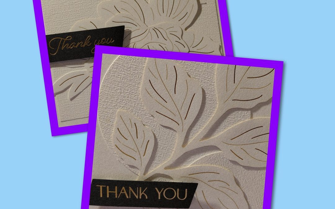 How I made Two Black and White Greeting Cards