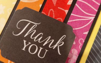 How I made Four Bright Floral Thank You cards