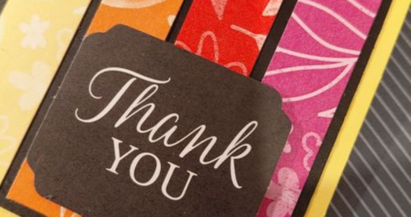 Bright Floral Thank You card
